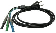 Benning Prüfleitung mit Schutzkontaktstecker (sw, blau, grün) für IT 105 (10220313)